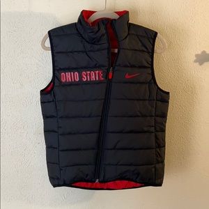 Reversible Ohio State puffer vest
